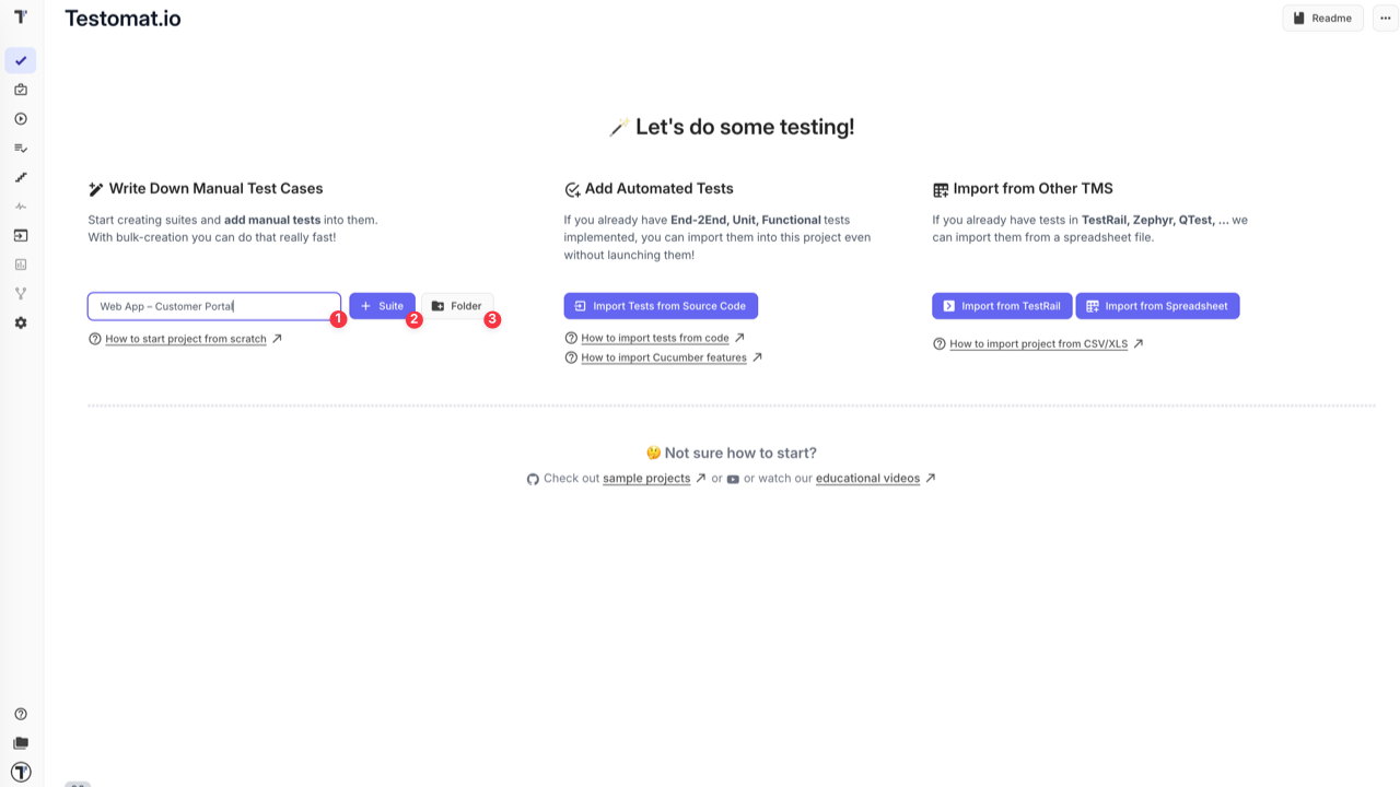 Default Folder or Suite creation
